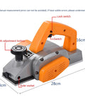 Heavy Duty Electric Wood Planer Pumping Out 980 Watts At 23000 Rpm To Crush Rough Timber Smooth As Silk With Tough Aluminum Bed and quick release lever.