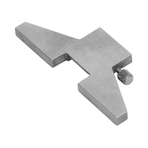 Stainless Steel Caliper Depth Base Attachment With Screw Knob For Vernier Calipers Up To 16mm Blade Width, side view