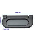 2.9 Inch Flush Ring Pull Handles Set Of 4 Matte Black Zinc Alloy Hidden Recessed Drawer Cabinet Sliding Door Pulls dimensions