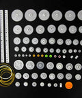 75 Pcs Mixed Plastic Gear Kit With Rack, Pulley, Belt, Worm Gear, Single And Double Gears, 8 To 56 Teeth for DIY Robots