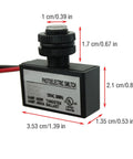 Dimensions of 2 Pack Outdoor Dusk To Dawn Photoelectric Switches For 120V AC Lighting With Automatic Illumination Detection Auto On At Dusk