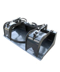 72 Inch Hydraulic Grapple Attachment for Skid Steer Loader With Quick Tach, Adjustable Dual Cylinders, Heavy Duty 3/8 Inch Steel
