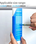 Hassle Free No Sweat Cabinet Hardware Template With Auto Center Hole Punch For Drawer Pulls And Handles Fast DIY Install Tool measuring