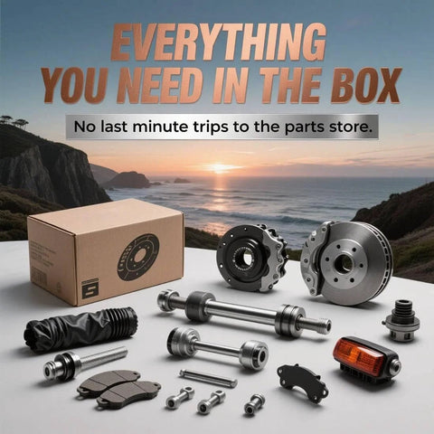 Rear Wheel Hub Bearing Assembly Kit For Transit Connect 2010-2013 2 Pack Direct Replacement Wheel Hub Set components displayed