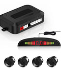 Rear Backup Radar System with 4 Parking Sensors, Distance Detection, LED Distance Display and Audible Warning, Universal Fit