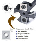 Ten Pack 12X12X1.5mm Carbide Router Blade Inserts For Slab Surfacing Four Cutting Edges Reversible Square Replacement Blades Durable Precision Bits