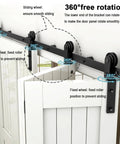 7 Foot Bi Fold Barn Door Hardware Kit For Four Doors Track System Fits Door Openings Up To Eighty Inches With Smooth Quiet Glide