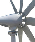 Close-up of Beefy 12000W Wind Turbine Generator With 8 Blade Windmill And Controller High Output Home Wind Power System For Off Grid Living