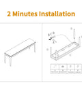2-minute installation guide for Rock Solid Fraxinus Manchurian Ash Wood Bench with detailed assembly instructions.