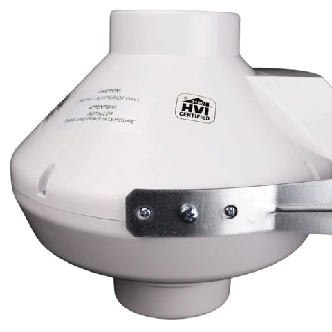 Centrifugal Inline Duct Fan VK 100 4 Inch with plastic casing and bracket detail