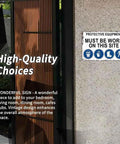 12 X 8 Inch Aluminum Safety Sign Must Wear Protective Equipment On This Site Durable Metal Rust Resistant Workplace Warning