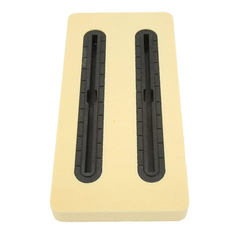 Hydrofoil PVC Foam Box Stable Lightweight Track Box For Surf Foil Holder Accessories Water Pressure Resistant Built Tough Easy Mount Portable On The Go Black, featuring dual track mounts on beige foam base