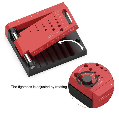 Center Locator Drill Guide Jig For DIY Projects, Precision Dowel Drill Guide with Self Centering Action and Adjustable 0.3-3mm Hole Punch