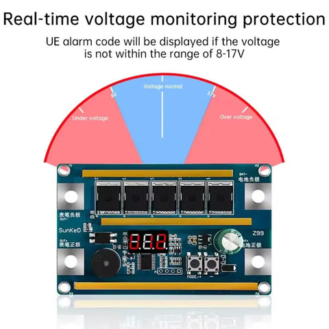 Digital display of real-time voltage monitoring protection for 12V 18650 Lithium Battery Storage Spot Welding Machine Portable Soldering Gear
