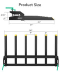 Heavy Duty Clamp On Debris Forks For 60 Inch Buckets, 4000 Lb Capacity Pallet Fork Attachments size diagram