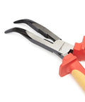 1000 Volt VDE Insulated High Bent Snipe Nose Pliers 8 Inch with drop forged chrome vanadium steel and bi-color comfort grip