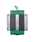 Top Shelf Square Linear Motion Rail Kit For Cnc Projects Featuring Built Tough Hgr20 Guide Tracks And Smooth Hgw20Cc Carriage Blocks That Slide Like Butter, HGW20CC carriage block with green accents.
