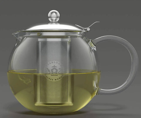 All In One Glass Teapot And Kettle With Heatproof Borosilicate Glass Removable Stainless Steel Infuser Microwave And Stovetop Friendly Tea Maker For Everyday Tea Lovers 40 Oz 1200 Ml