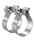 4 Inch Exhaust Clamp Narrow Band 304 Stainless Steel Slip Fit Pipe Connector Kit 2 Pack Beefed Up Durability Zinc Plated M10 Bolt