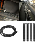 Heavy Duty Black Split Wire Loom Tubing For Hassle Free Cable Management 3/8 Inch Inner Diameter Thirty Three Feet in use with organized cables.