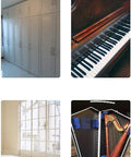 Heavy Duty 304 Stainless Steel Piano Hinges 12 Inch Continuous Cabinet Hardware 2 Pack used in cabinet and musical instrument applications.