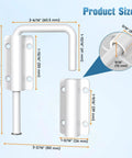 Updated Aluminum Alloy Patio Sliding Door Loop Lock For 90 And 180 Degree U Track Latch Barn Garden Fence Gate Window