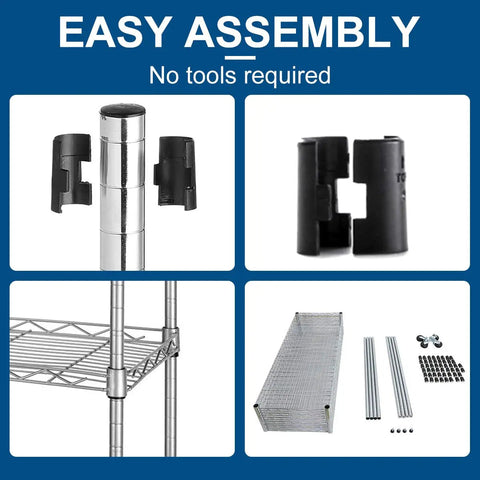 Six Tier Heavy Duty Metal Wire Shelving With Smooth Casters And Nsf Certification That Handles 2100 Pounds Without Breaking A Sweat Turning Cluttered Pantries And Messy Garages Into Pristine Storage Zones On Autopilot