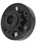Built Tough Heavy Duty Centrifugal Clutch With One Inch Bore And Thirteen Teeth For Mini Bikes Go Karts And Small Gas Engines Grabs Hard At Two Thousand Three Hundred RPM For Rock Solid Power Transfer And Zero Slip Action Every Time You Ride, showing close up view of clutch gear and outer casing.