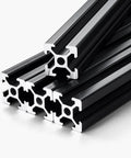 4-Piece 47.24-Inch T Slot Aluminum Extrusion Profile European-Standard Anodized Linear Rail Set in black stacked