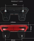 3 In 1 Ebike Tail Light For 36V 48V 60V Bikes Waterproof Rear Light With Brake Turn Signal And Running Light dimensions