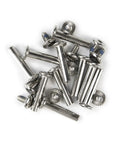 10 Pack Inline Skate Replacement Axles And Screws, 6Mm Shaft Diameter, 42Mm Overall Length, 4Mm Hex Width, Silver Tone Metal spread out