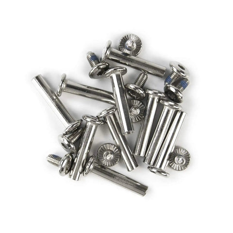 10 Pack Inline Skate Replacement Axles And Screws, 6Mm Shaft Diameter, 42Mm Overall Length, 4Mm Hex Width, Silver Tone Metal spread out