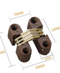 6-Piece Hidden Folding Door Barrel Cross Hinge for Dining Tables with dimensions, PLASTIC concealed hinges
