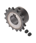 Beefed Up DIN ISO 06B Roller Chain Sprocket, 16 Teeth, Three Eighths Inch Pitch, 20mm Bore, A3 Carbon Steel, High Hardness Teeth