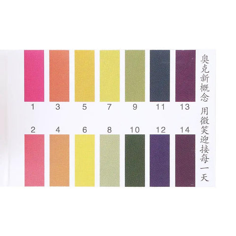 Color chart for PH Test Strips From One To Fourteen Universal Litmus Indicator Eighty Strips For Soap Soil Water Aquarium Use