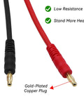 EC5 Male To 4.0mm Banana Plug Adapter For IC5 Connector, 12AWG 30cm Silicone Wire, red and black cables with gold-plated plugs