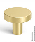 Gold Round Cabinet Knobs 25 Pack Aluminum Alloy Handles For Kitchen Cabinets Cupboards And Desks Durable Smooth Touch Easy Install Dope Hardware