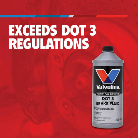 DOT 3 Synthetic Brake Fluid With High Boiling Point, Superior Corrosion Protection, Vapor Lock Resistance, Compatible With ABS Disc And Drum Brakes, 32 Oz Bottle For Reliable Stopping In Hot Or Wet Conditions