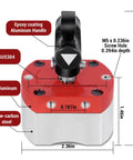 DTLHCNCT 180 lb ON/OFF magnetic welding holder with red top and aluminum handle, front view.