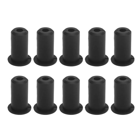 Solid Black Silicone Cable Grommets For Wall Hole Perfect Fit 0.75 Inch Wire Routing Kit, 10-pack