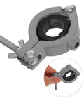 Badass Aluminum Alloy Bench Clamp Vise, Mini Table Clamp For Woodworking, heavy duty gray clamp for precise tool holding.