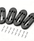 Low Profile Kayak Track Rail Mount Kit For All T Slot Rails Hook Up Your Gear With Custom Mount Points For Fishing Rod Holder, Fish Finder, Cup Holder, Paddle Holder, Anchor Cleats And Other Kayak Accessories 4 Inch 4 Pack black PA6+30% glass kit with screws
