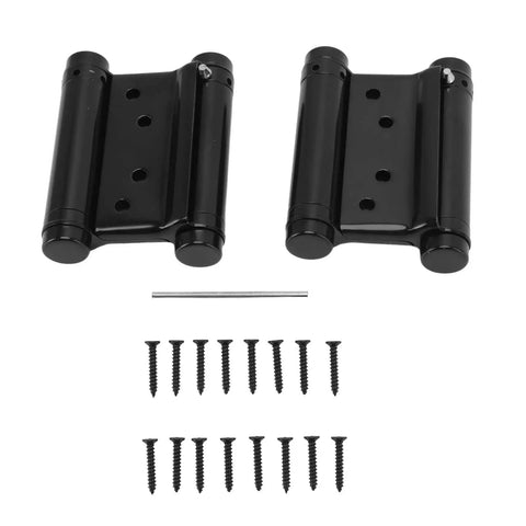 Double Action Spring Hinge for Swing Doors, Stainless Steel Black Finish, screws and pin included