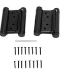 Two Way Self Closing Double Action Spring Hinge Black Stainless Steel With Screws For Café Saloon Pub Doors Gates And Cabinets