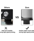 Comparison of soft vs harder rubber 4 Pack Anti Vibration Feet For 3D Printer Universal Rubber Feet Anti Slip Silicone Pads