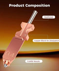 Upgraded 0.4mm Metal Hot End Nozzles Kit For 3D Printers with copper block and detachable nozzle
