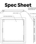 Spec sheet for 4X6 Inch Flush Access Panel For Drywall And Ceilings Crafted From Heavy Duty High Impact Styrene With UV Stabilizers.