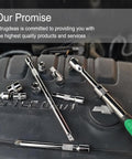 3/8 Inch Drive Extension Bar Set With Universal Joint Socket Includes 3, 6, And 10 Inch Extensions Chrome Vanadium Steel