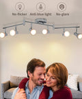 Four Light Track Lighting Kit Four Way Modern Flush Mount Ceiling And Wall Decorative Lamp With Fully Adjustable Heads