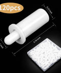 120 Pcs Spring Loaded Plantation Shutter Repair Pins With Heavy Duty Design For A Hella Easy Diy Window Blind Fix That Makes Home Upgrades A Total Breeze Today in a clear box with measurements.